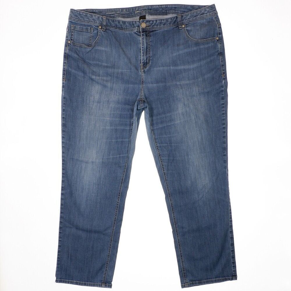 Lane Bryant Jeans Womens Plus Size 24 Blue Genius Fit Straight Measure 45 x 28.5